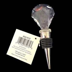 Crystal Diamond Wine Stopper – Silver Tone | Giftcraft